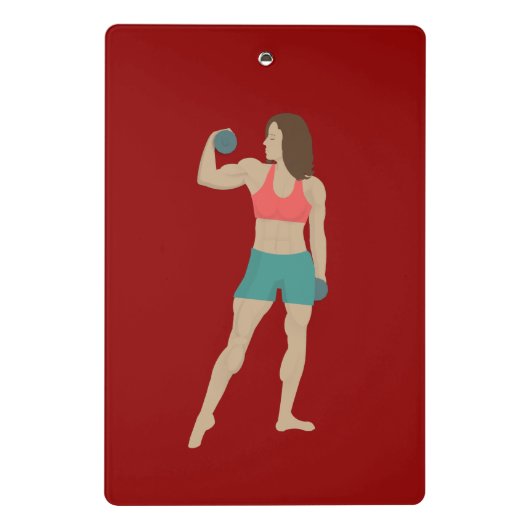 Bodybuilding Mini Klemmbrett (Rückseite)