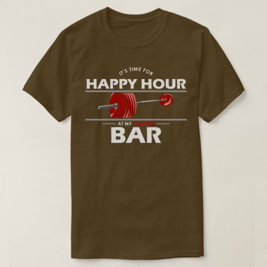 Bodybuilding mit Barbell T-Shirt (Design vorne)