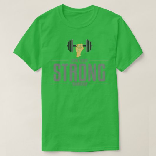 Bodybuilding mit Dumbells 3 T-Shirt (Design vorne)