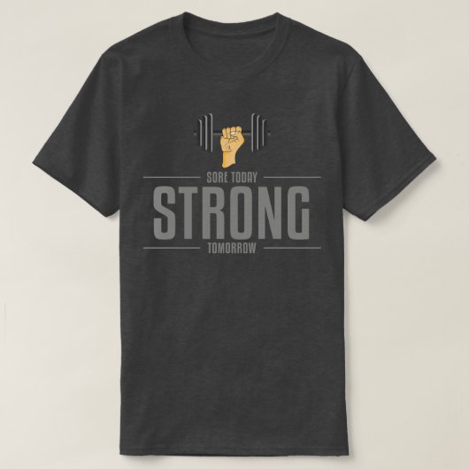 Bodybuilding mit Dumbells 3 T-Shirt (Design vorne)