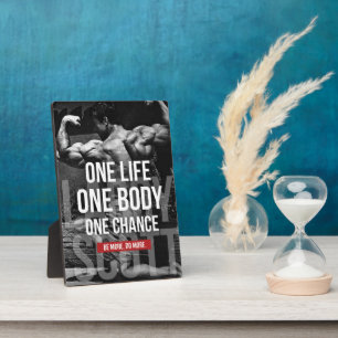 Bodybuilding Motivation - Ein Leben, Körper, Chanc Fotoplatte