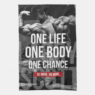 Bodybuilding Motivation - Ein Leben, Körper, Chanc Geschirrtuch