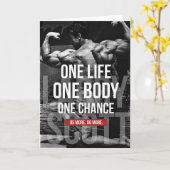 Bodybuilding Motivation - Ein Leben, Körper, Chanc Karte (Gelbe Blume)