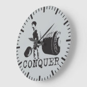 Bodybuilding Motivation - erobern Große Wanduhr (Winkel)