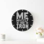 Bodybuilding Motivation - Ich, ich selbst und Eise Große Wanduhr (Zuhause)