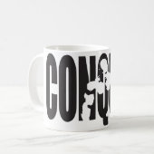 Bodybuilding Motivation - KONQUENT Kaffeetasse (Vorderseite Links)