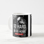 Bodybuilding-Motivation - Zuhause "Go Hard oder Go Kaffeetasse (Vorderseite Links)
