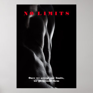 Bodybuilding Motivierend Inspirierend Grenzenlos Poster