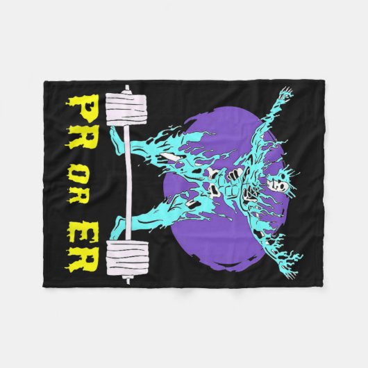 Bodybuilding Musclebul Fleecedecke (Vorderseite (Horizontal))