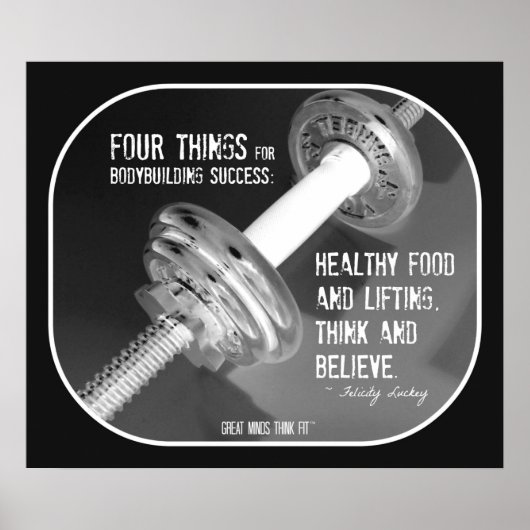 Bodybuilding Poster mit Zitat 009 (Vorne)