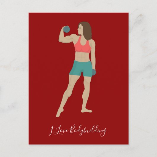 Bodybuilding Postkarte (Vorderseite)