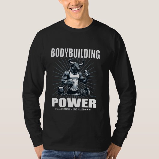 Bodybuilding Power Design mit Traini T-Shirt (Vorderseite)
