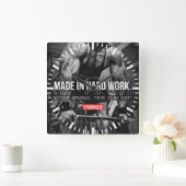 Bodybuilding Quadratische Wanduhr (Zuhause)