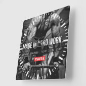 Bodybuilding Quadratische Wanduhr (Winkel)