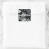 Bodybuilding Quadratischer Aufkleber (Tasche)