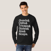 Bodybuilding Quads Delts Triceps Glutes Abs Biceps T-Shirt (Vorne ganz)