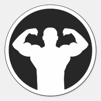 Bodybuilding Runder Aufkleber