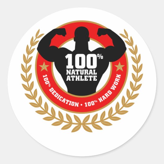 Bodybuilding Runder Aufkleber (Vorderseite)