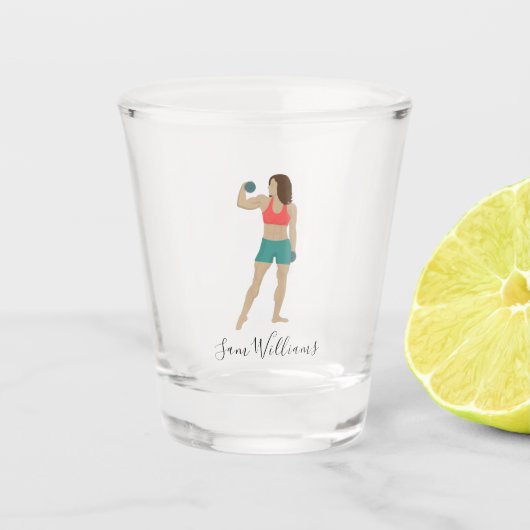 Bodybuilding Schnapsglas (Vorderseite)