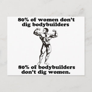 Bodybuilding-Schwulen-Humor Postkarte