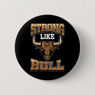 Bodybuilding-Shirt - Fitness-Geschenk Stark wie ei Button