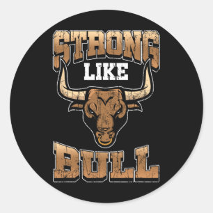 Bodybuilding-Shirt - Fitness-Geschenk Stark wie ei Runder Aufkleber