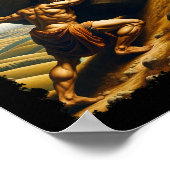 Bodybuilding Sisyphus Ausdauer Klick Art Griechisc Poster (Ecke)