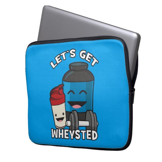 Bodybuilding Spaß - Lasst uns uns im Rad liegen Laptopschutzhülle (Vorderseite Links)