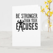 Bodybuilding Sprichwort Motivation Workout Gym Fit Karte (Gelbe Blume)