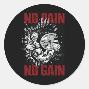 Bodybuilding-Sprüche und Gym-Shirts für Männer Kei Runder Aufkleber