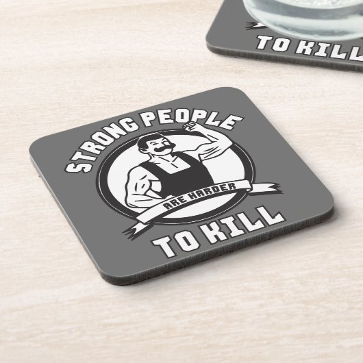 Bodybuilding - Starke Menschen sind schwerer zu tö Untersetzer (Linke Seite)