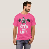 Bodybuilding Stfu und Aufzugshaube Barbell T-Shirt (Vorne ganz)