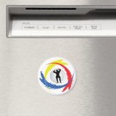 Bodybuilding Tricolor Emblem Magnet (In Situ (Geschirrspüler))