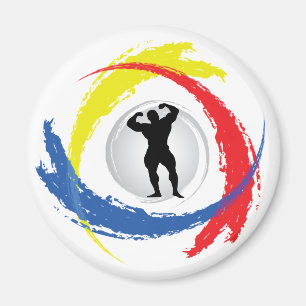 Bodybuilding-Trikolore-Emblem Magnet