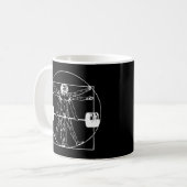 Bodybuilding - Vitruvian Barbell Man Kaffeetasse (Vorderseite Links)