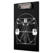 Bodybuilding - Vitruvian Barbell Man Klemmbrett (Links)