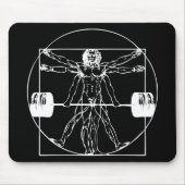 Bodybuilding - Vitruvian Barbell Man Mousepad (Vorne)