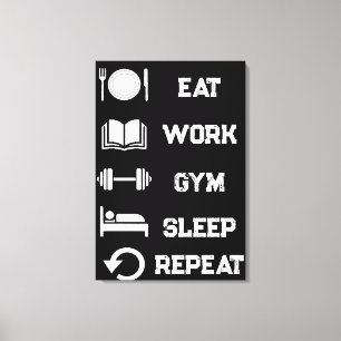 Bodybuilding von Muscle Black Art Leinwand