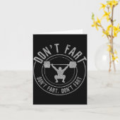 Bodybuilding Weightlifting Wer Lifting Don't Fart  Karte (Gelbe Blume)