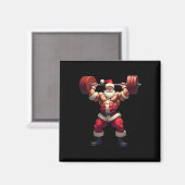 Bodybuilding Weihnachtsmann Bodybuilder Weihnachte Magnet (Vorderseite/Rückseite)