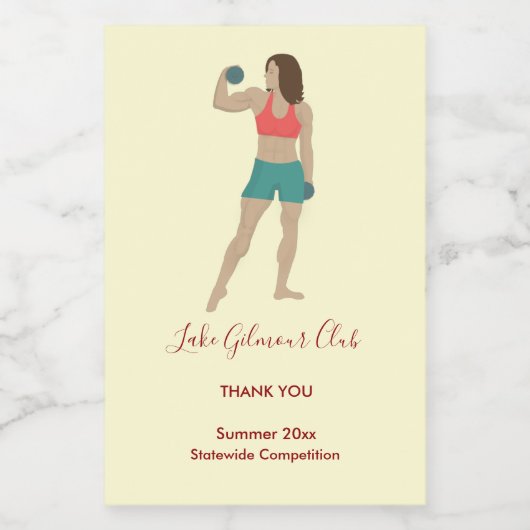 Bodybuilding Weinetikett (Einzelnes Label)