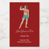 Bodybuilding Weinetikett (Einzelnes Label)