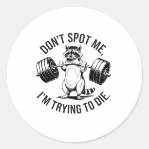 Bodybuilding-Workout Behalte mich nicht im Auge, i Runder Aufkleber