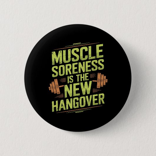 Bodybuilding-Workout-Motivation und Krafttraining Button (Vorderseite)