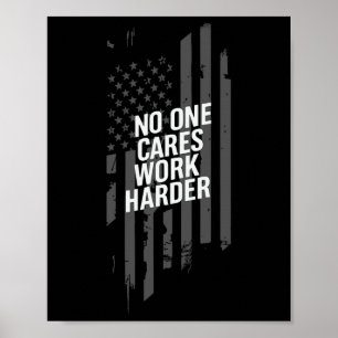 Bodybuilding-Workout Niemand kümmert sich darum, h Poster