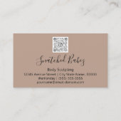 BodyCare Bildausschnitt QRCODE Rose Glitzer braun Visitenkarte (Rückseite)