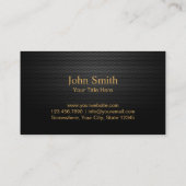 Bodyguard Bouncer Gold Bullet Dunkle Metallsicherh Visitenkarte (Rückseite)