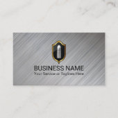 Bodyguard Bouncer Security Silver Bullet Metal Visitenkarte (Vorderseite)