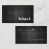 Bodyguard Cool Black Metal Einfachheit Visitenkarte (Vorne/Hinten)