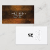Bodyguard Personal Services Brown GrungeMonogram Visitenkarte (Vorne/Hinten)